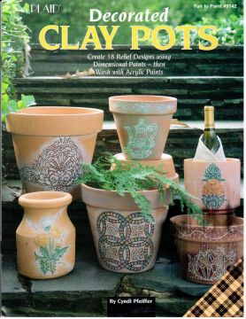 Decorated Clay Pots - Cyndi Pfeiffer - OOP